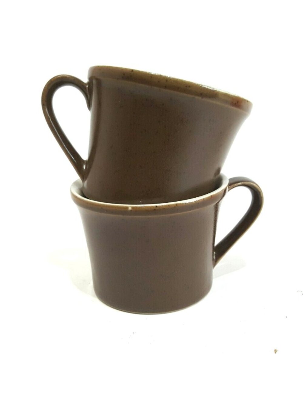 Set 2 Vintage Imperial W Dalton Stoneware Coffee Tea Cup Mug Mocha Brown Japan
